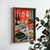 WallXpert uramljena MDF slika NAL162-46, trpeza sa morskim plodovima i vinom u mediteranskom stilu, 35,5 x 47 cm
