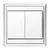 Vgradno dvopolno stikalo Luna, 10A, 250V, WP-2L, bela