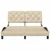 Vidaxl Posteljni okvir brez vzmetnice krem 140x190 cm blago