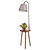 Aberto Design Podna lampa Demet 15-3 , 160 cm, E27, Lešnik