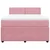 Vidaxl Box spring postelja z vzmetnico roza 160x200 cm žamet