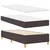 LED Box Spring Krevet Tamno smeđa 90 x 190 cm tkanina