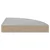 Kutne zidne police 4 kom siva boja betona 25 x 25 x 3,8 cm MDF