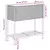 Vrtne sadilice s policom 2 kom sive 70 x 28 x 70 cm poliratan
