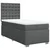 Vidaxl Box spring postelja z vzmetnico temno siva 90x190 cm blago