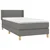 Vidaxl Box spring postelja z vzmetnico temno siva 90x190 cm blago