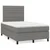 vidaXL Box spring postelja z vzmetnico temno siva 120x190 cm blago