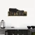 WallXpert zidni ukras od drveta i metala Reserva, natpis „Dad’s Bar“ sa bocom i čašom, 56 x 23,5 cm, zeleno drvo / crni