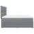 Vidaxl Box spring postelja z vzmetnico svetlo siva 180x200 cm blago
