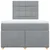 Vidaxl Boxspring postelja z vzmetnico svetlo siva 120x190 cm blago