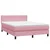 Vidaxl Box spring postelja z vzmetnico roza 160x210 cm žamet