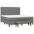 Vidaxl Box spring postelja z vzmetnico temno siva 180x200 cm blago