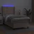 Vidaxl Box spring postelja z vzmetnico LED kapučino 100x200 cm