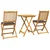 Vidaxl Vrtnik Bistro Set 3 szt. Rjava Masiven les akacije