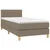 Vidaxl Box spring postelja z vzmetnico LED taupe 80x200 cm blago
