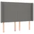 Vidaxl Box spring postelja z vzmetnico LED temno siva 140x190 cm blago