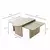 Hanah Home Set kafenih stočića, 105x35cm, Bež