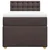 Vidaxl Box spring postelja z vzmetnico temno rjava 100x200 cm blago