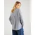 VERO MODA Bluza BUMPY, modra, bela