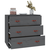 Komoda siva 80 x 40 x 75 cm od masivne borovine