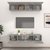TV ormarići 4 kom Siva betona 80x30x30 cm konstruirano drvo