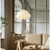LED luster na sajli BOLA LED/11W/230V + 1xE27/5W krem