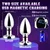 SuperLove E-Stim Metal Vibrating Butt Plug with Remote Small