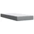 Vidaxl Box spring postelja z vzmetnico svetlo siva 90x200 cm blago