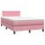 Vidaxl Box spring postelja z vzmetnico LED Pink 120x220 cm Velvet