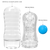 Pretty Love Planet Vacuum Cup Stimulation Ball Masturbator Clear-Blue