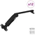 Šarka za podršku poklopcu 12 pcs Crna 192 x 32 x 50 mm Čelik