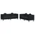 2-dijelni set sofa s jastucima crni baršunasti