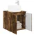 Umivaonik s policom Dimljeni hrast 49,5 x 44,5 x 66 cm