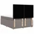 Vidaxl Box spring postelja z vzmetnico taupe 140x200 cm blago