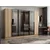 Hanah Home ormar sa reflektujućim staklom Nisa 20613, 270 cm, dore