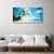 tulup.si Slika na steklu Palm tree beach landscape 120x60 cm 2 obešalnika