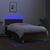 vidaXL Box spring postelja z vzmetnico LED temno rjava 90x200 cm blago