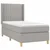 Vidaxl Box spring postelja z vzmetnico svetlo siva 90x200 cm blago