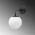 Opviq Zidna lampa E14 Socket, Crno-Krem