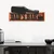 WallXpert zidni ukras od drveta i metala Reserva, natpis „Dad’s Bar“ sa bocom i čašom, 56 x 23,5 cm, crveno drvo / crni