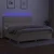 Krevet box spring s madracem LED krem 200x200 cm od tkanine