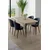 HANAH HOME Rasklopivi trpezarijski sto i stolice (5 delova) Asfel Travertine Anthracite
