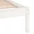 Vidaxl Posteljni okvir bel iz trdnega lesa 135x190 cm
