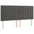 Vidaxl Box spring postelja z vzmetnico temno siva 160x200 cm žamet