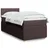 vidaXL Box spring postelja z vzmetnico temno rjava 90x200 cm blago