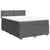 Vidaxl Box spring posteljni z vzmetnico temno siv 140x190 cm blago
