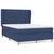 Greatstore Box spring postelja z vzmetnico modra 140x200 cm blago
