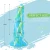 HiSmith HSD40 Monster Tentacle Dildo Suction Cup 25.7cm Blue-Green