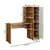 Hanah Home 2073 radni sto s policom 143,2 × 143,2 × 50 cm, atlantski bor / bela