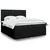 Vidaxl Box spring postelja z vzmetnico črn 200x200 cm blago